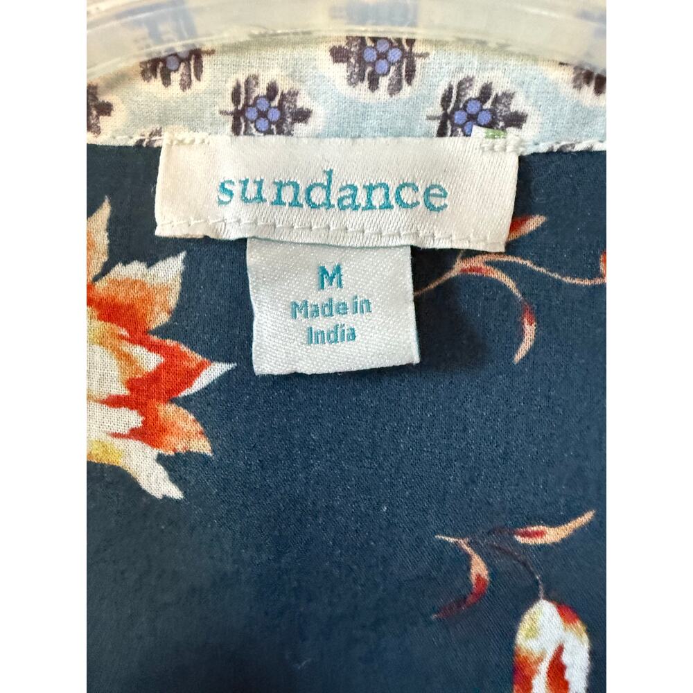 Sundance Size M Patchwork Floral Button Front Shirt 100% Cotton Boho Western - Picture 3 of 10